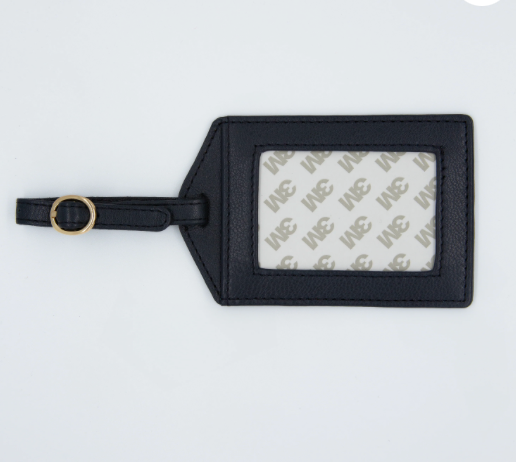 Leather Self Finishing Rectangle Luggage Tag