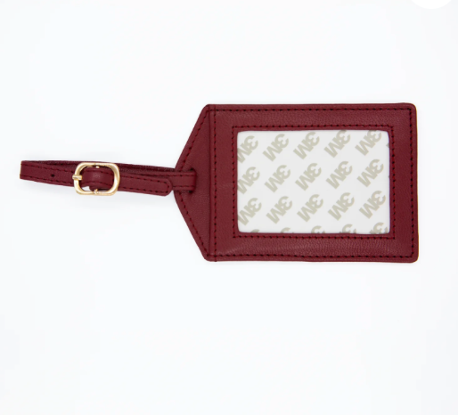 Leather Self Finishing Rectangle Luggage Tag