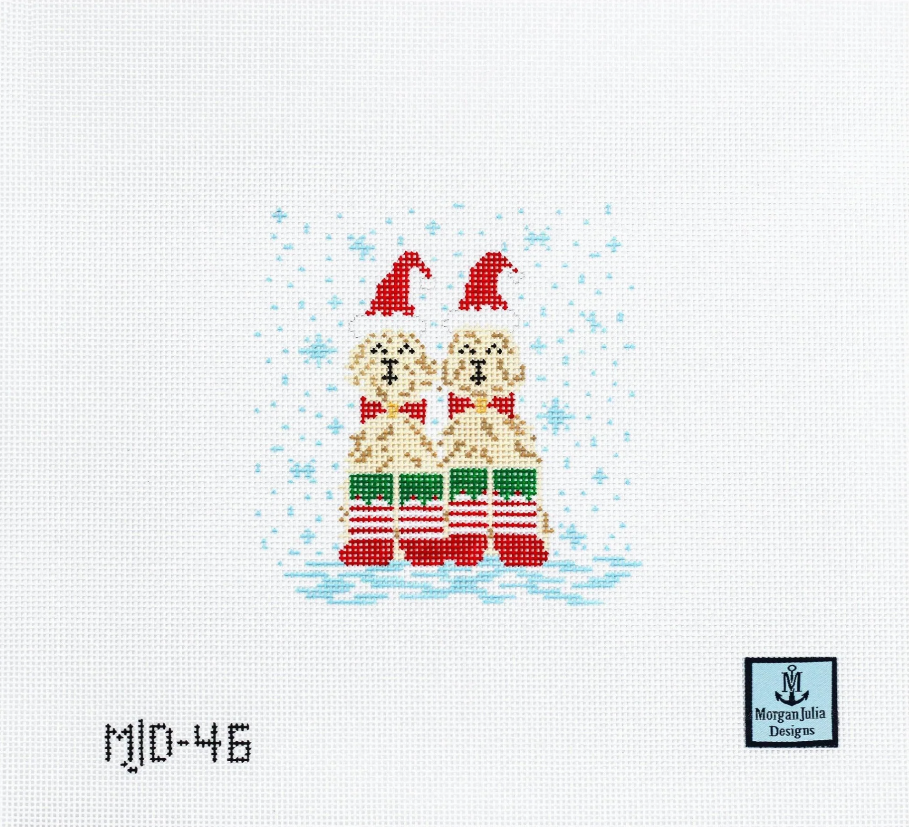 Christmas Snow Doodles Canvas