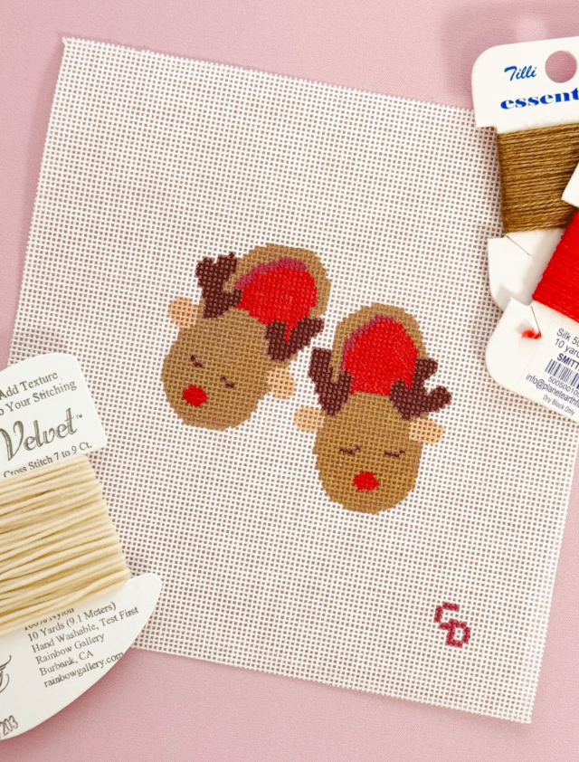 Reindeer Slippers Canvas