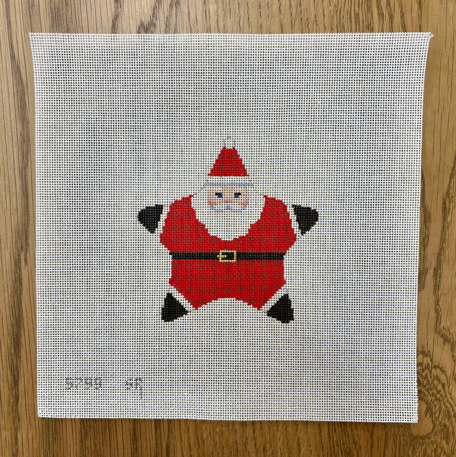 Star Red Suit Santa Canvas