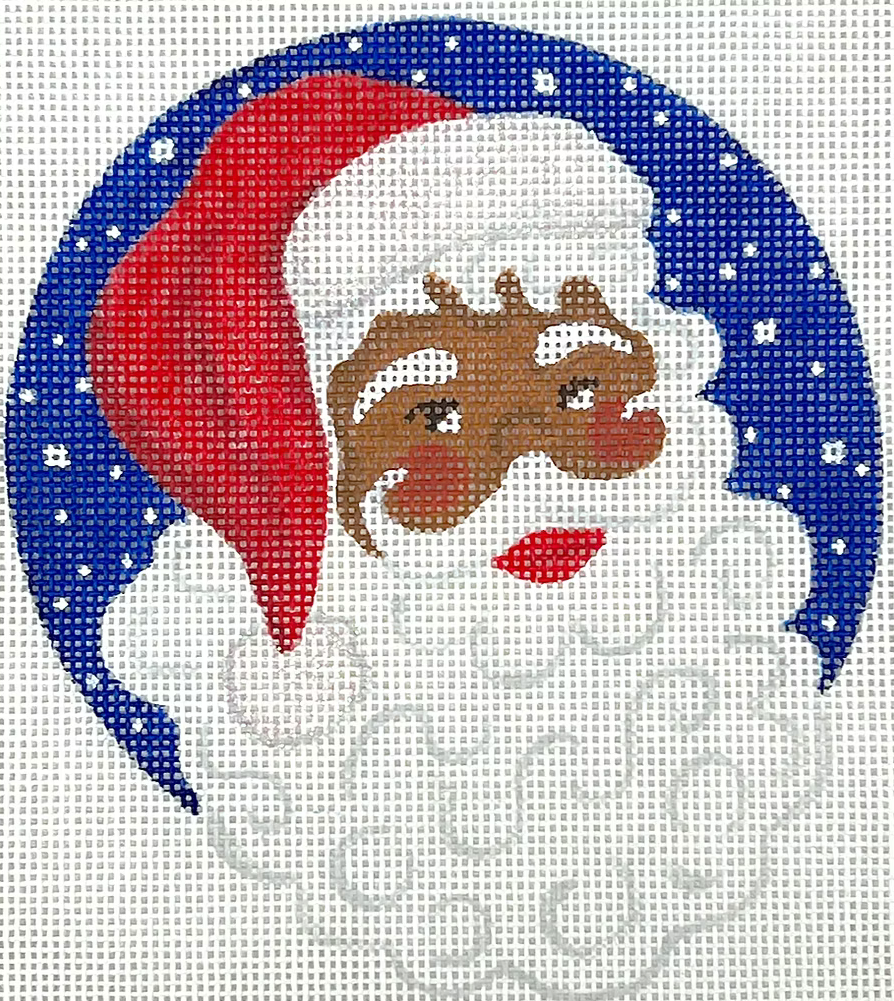 Santa Claus on Night Sky (Dark Skinned)