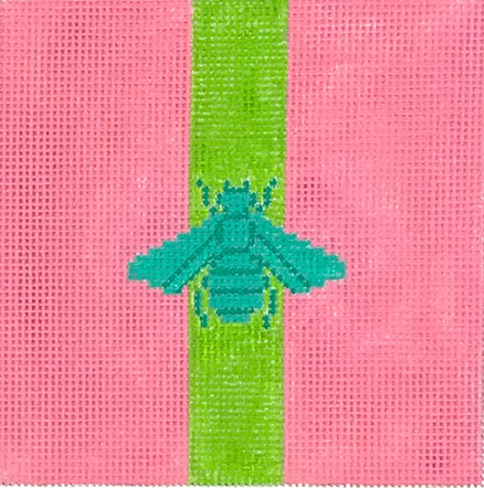 Turquoise Bee w/ Lime Stripe