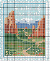 Garden of the Gods 18 Mesh Travel Stamp Needlepoint Canvas