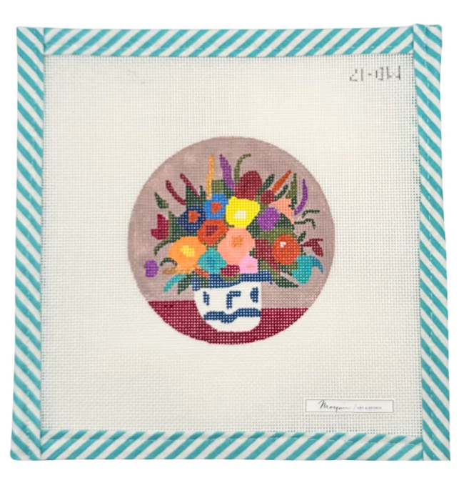 Blue / White Floral Vase Canvas