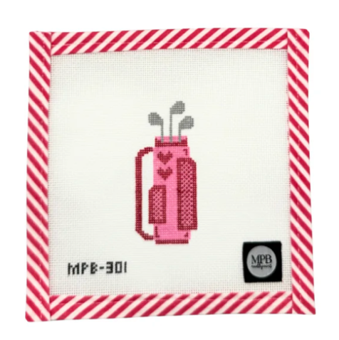 Heart Pink Golf Clubs Canvas