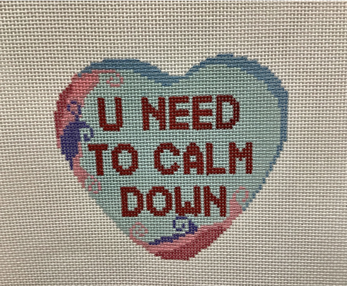 You Need to Calm Down Heart Canvas