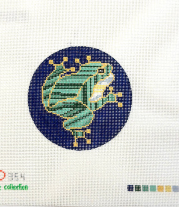 Malachite Van Cleef Frog Canvas