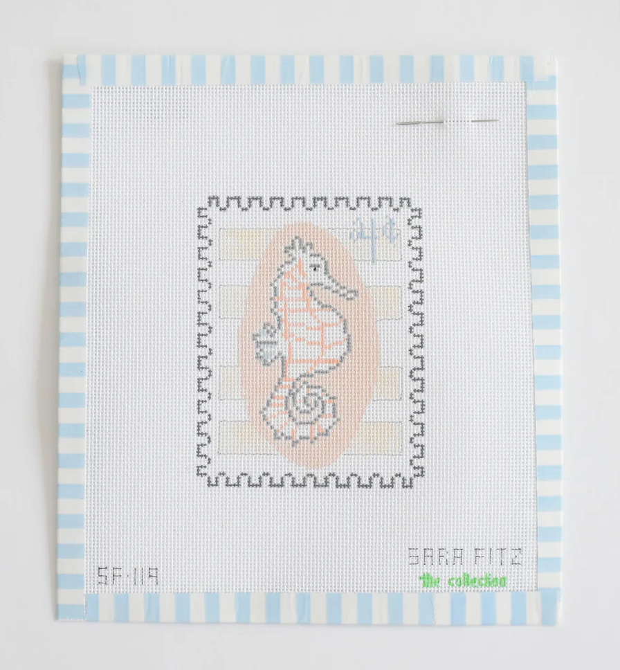 Seahorse Stamp Canvas