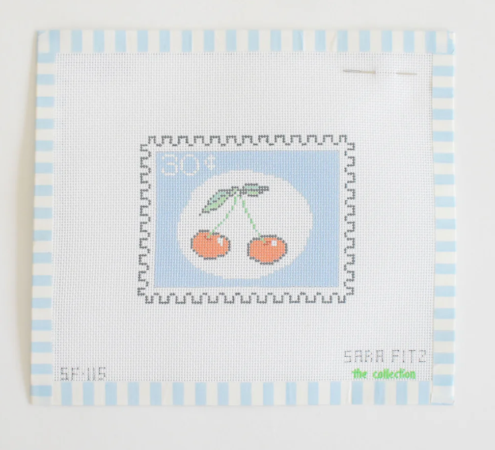 Cherries Stamp Canvas