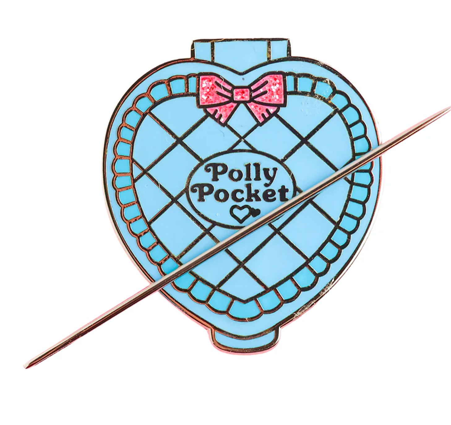 Polly Pocket Blue Compact Needle Minder