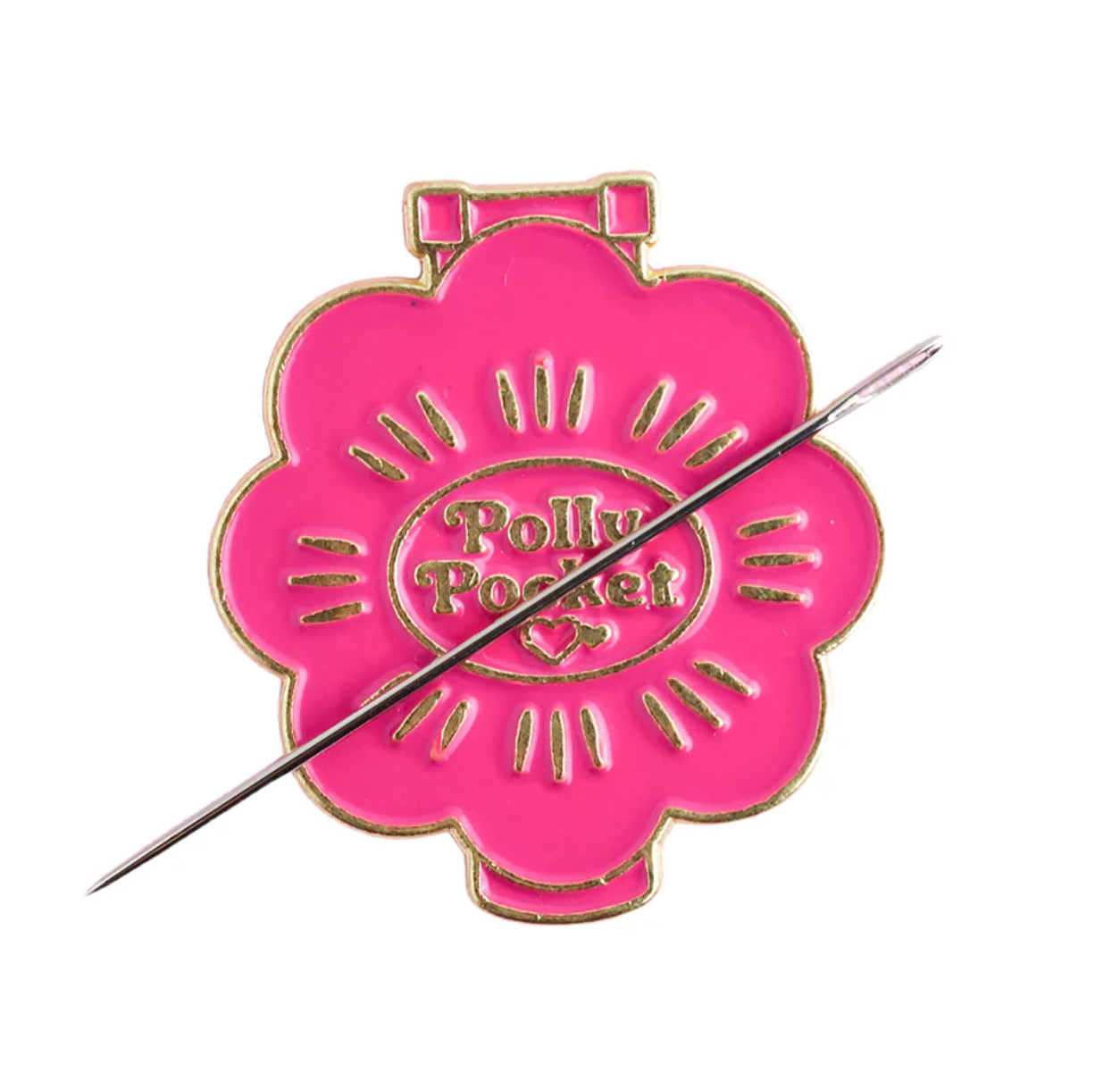 Flower Polly Pocket Compact Needle Minder