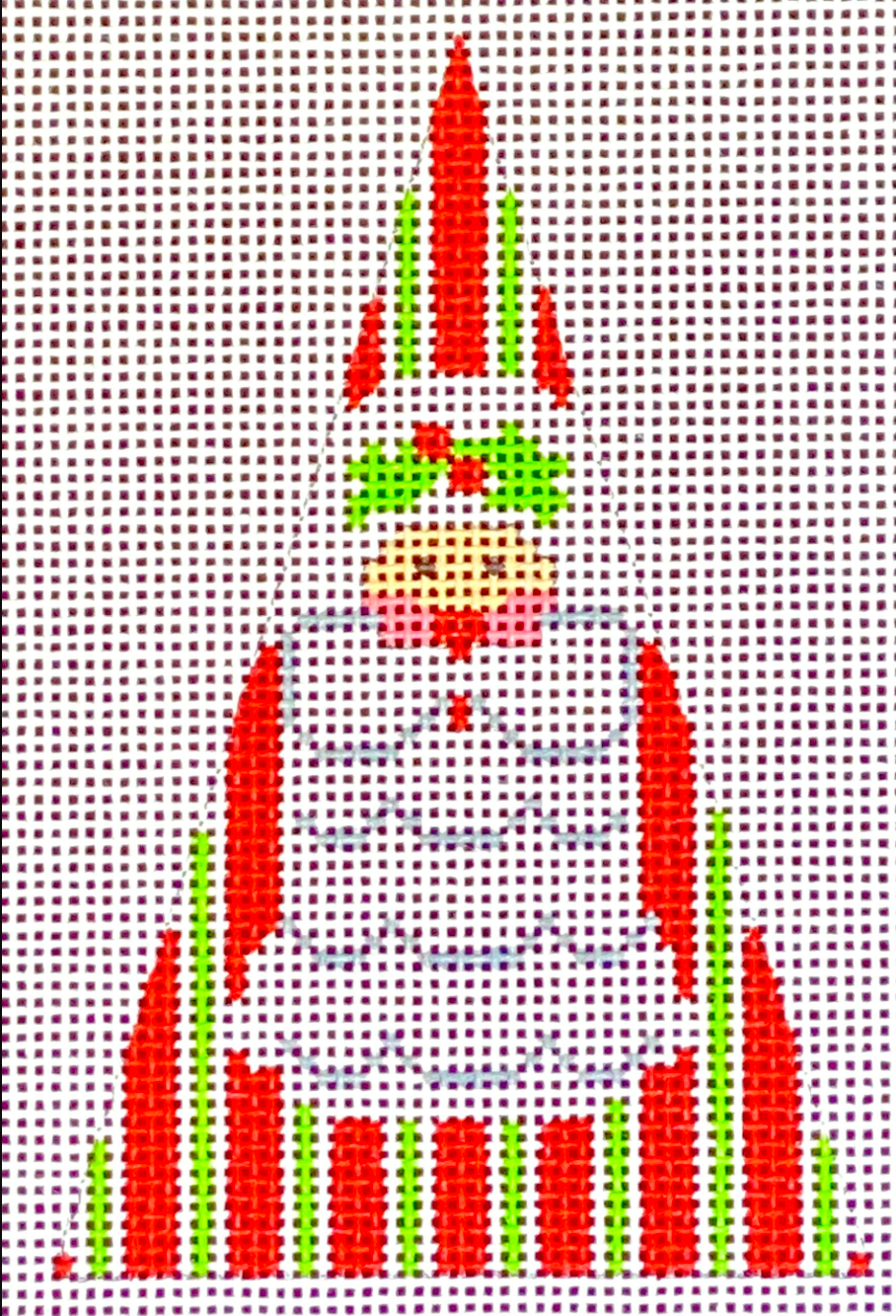 Triangle Santa Canvas