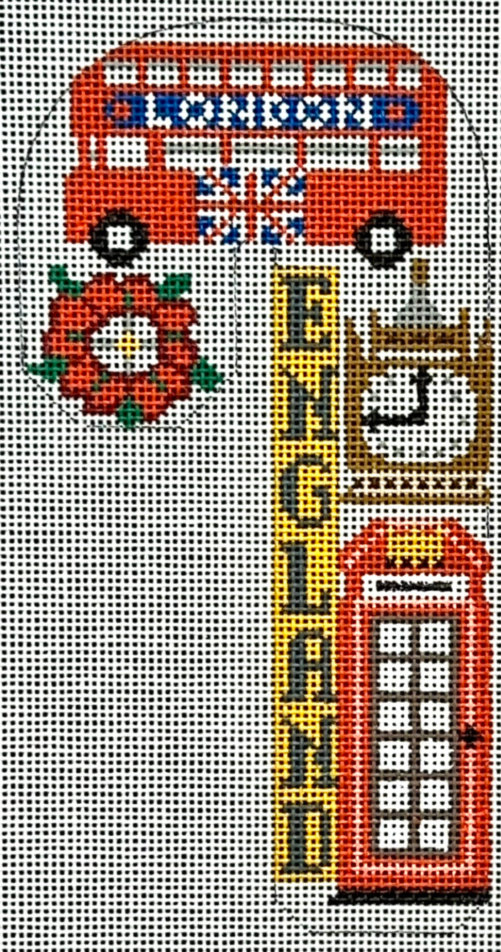 England Candy Cane Canvas