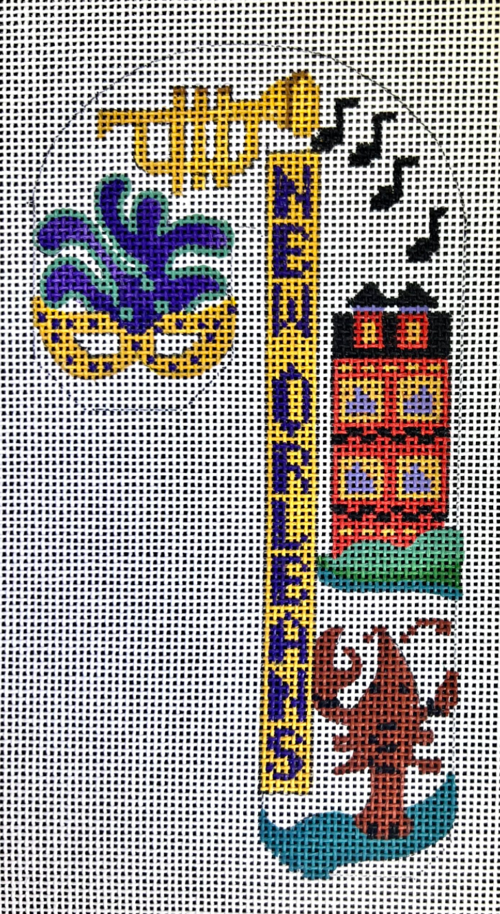 New Orleans Candy Cane Canvas