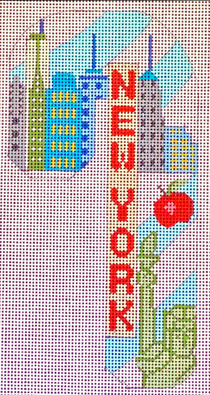 New York Candy Cane Canvas