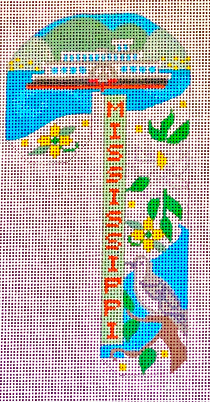 Mississippi Candy Cane Canvas