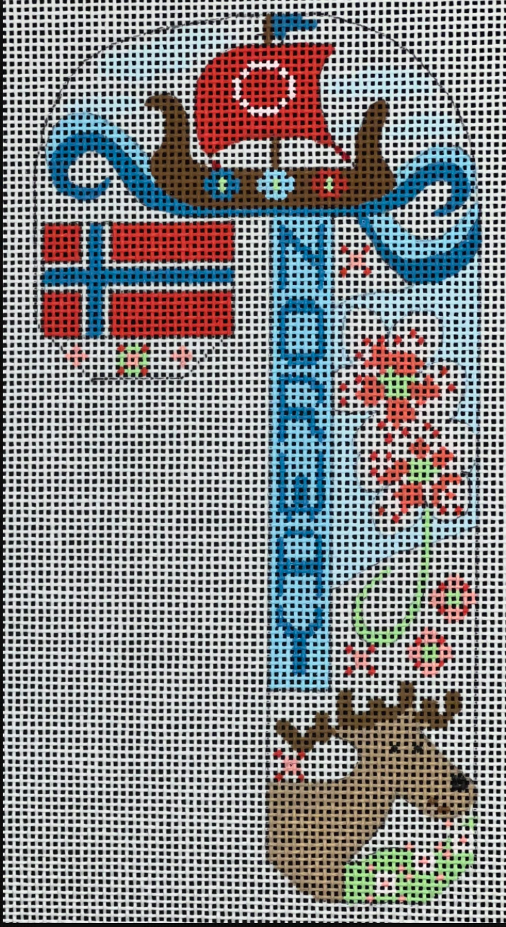 Norway Candy Cane Canvas