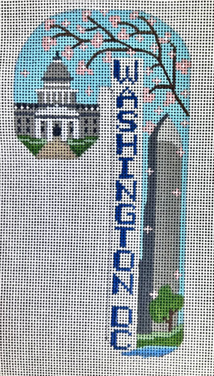 Washington DC Candy Cane Canvas