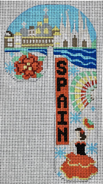 Spain Candy Cane Canvas