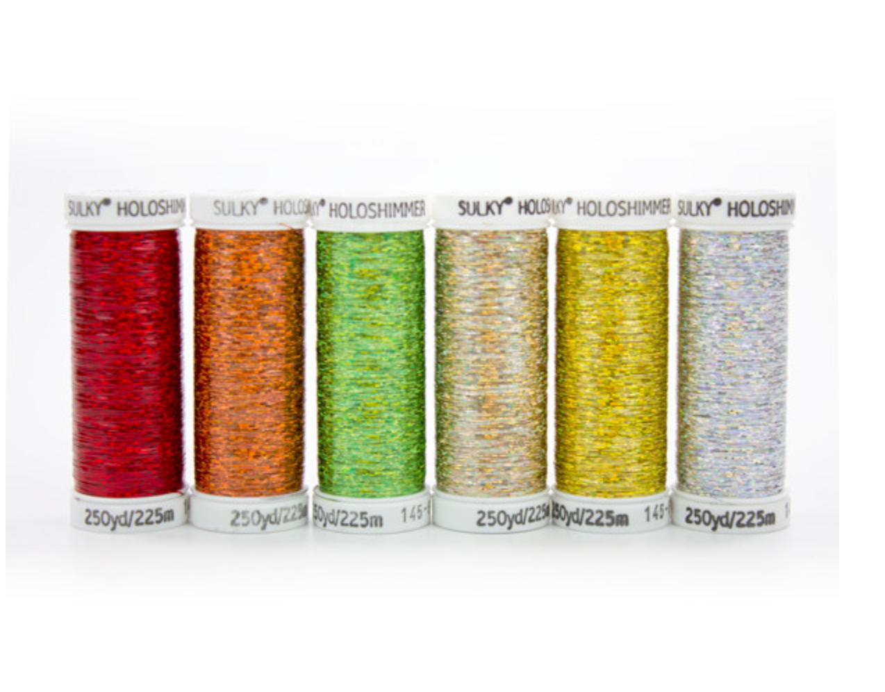Sulky Holoshimmer Metallic Thread - 6 Most Popular Sampler - 250 yd. Spools