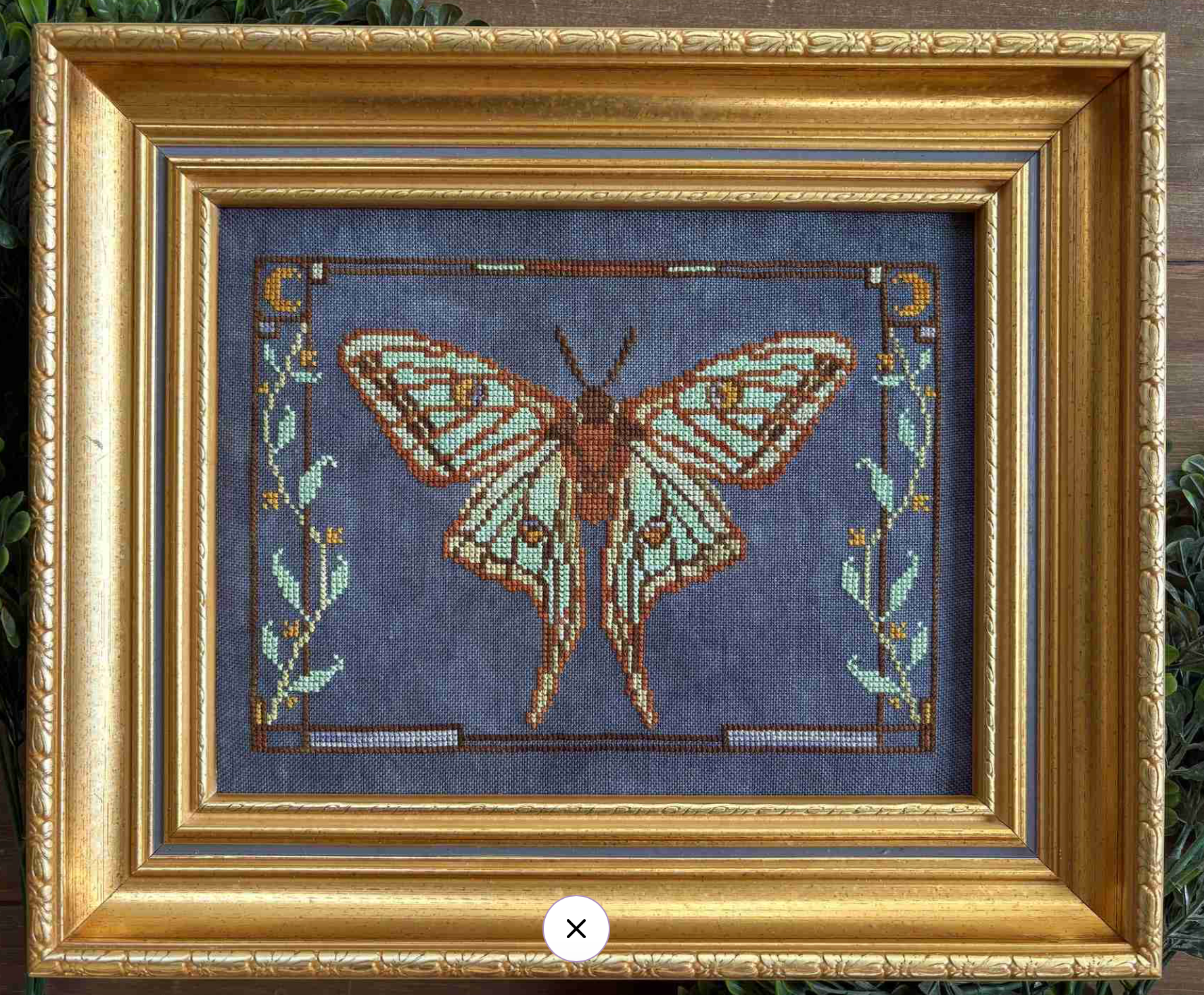 Spanish Moon Moth Cross Stitch Pattern