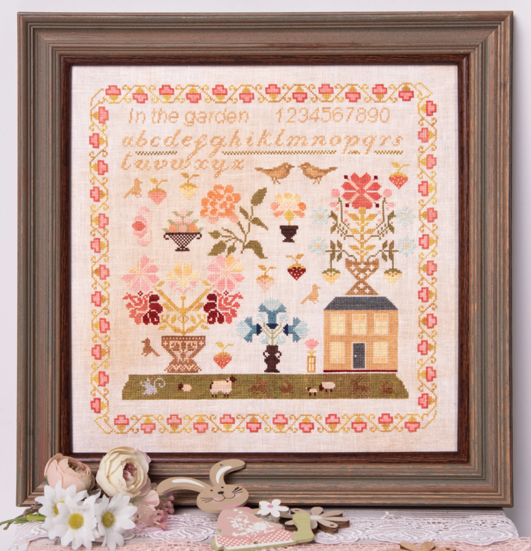 In the Garden Cross Stitch Sampler Chart