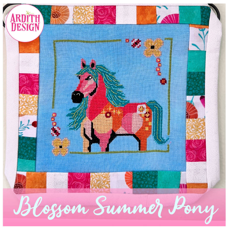 Blossom Summer Pony Printed Cross Stitch Chart
