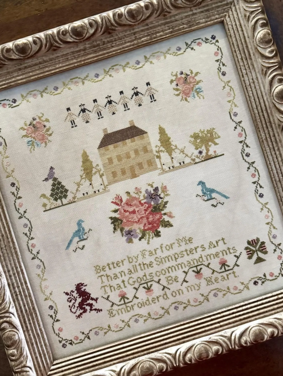 Embroidered on My Heart by Violets & Verses Cross Stitch Chart