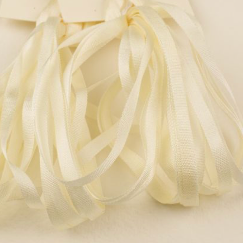 White Tea Rose 3.5mm Ribbon Silk