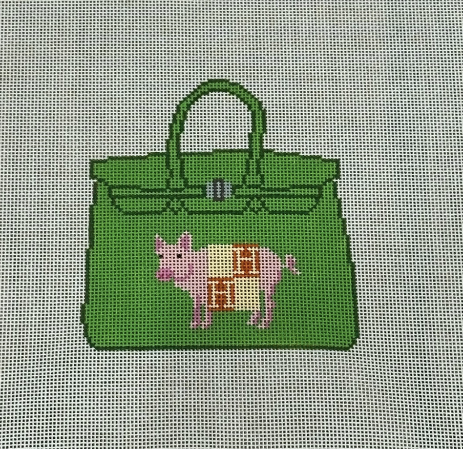 Lime Green Pig Birkin Canvas