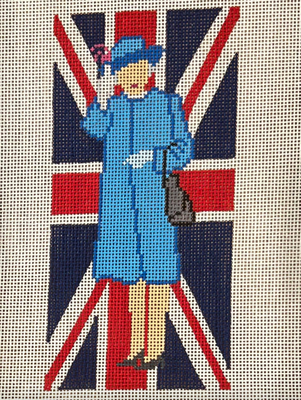 Elizabeth with Flag Canvas
