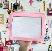 Self-Finishing Leather Pouch Cosmetic Bag