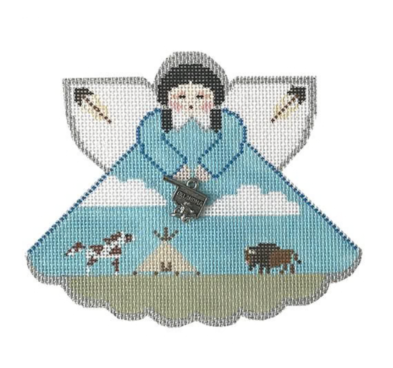 Oklahoma Angel with Charm Canvas