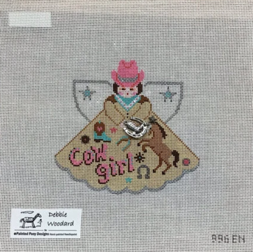 Cowgirl Angel with Charm Canvas