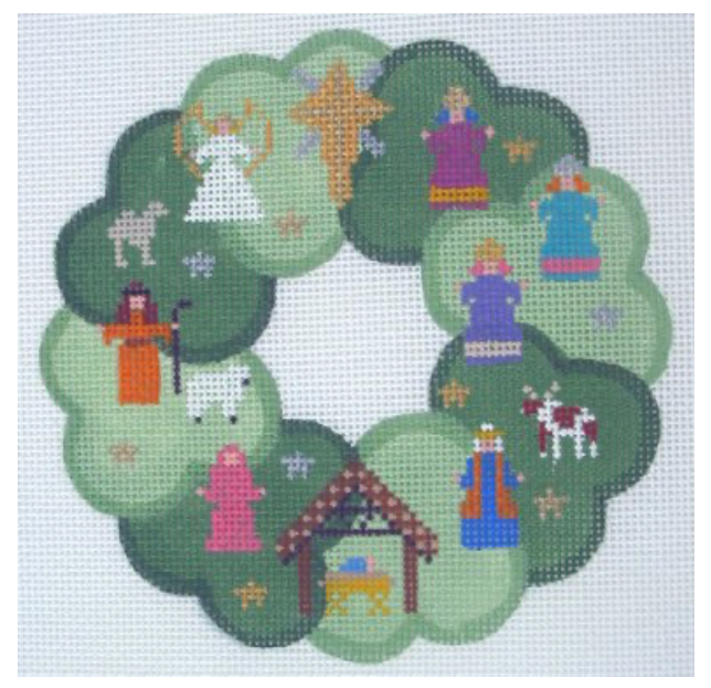Nativity Wreath Canvas