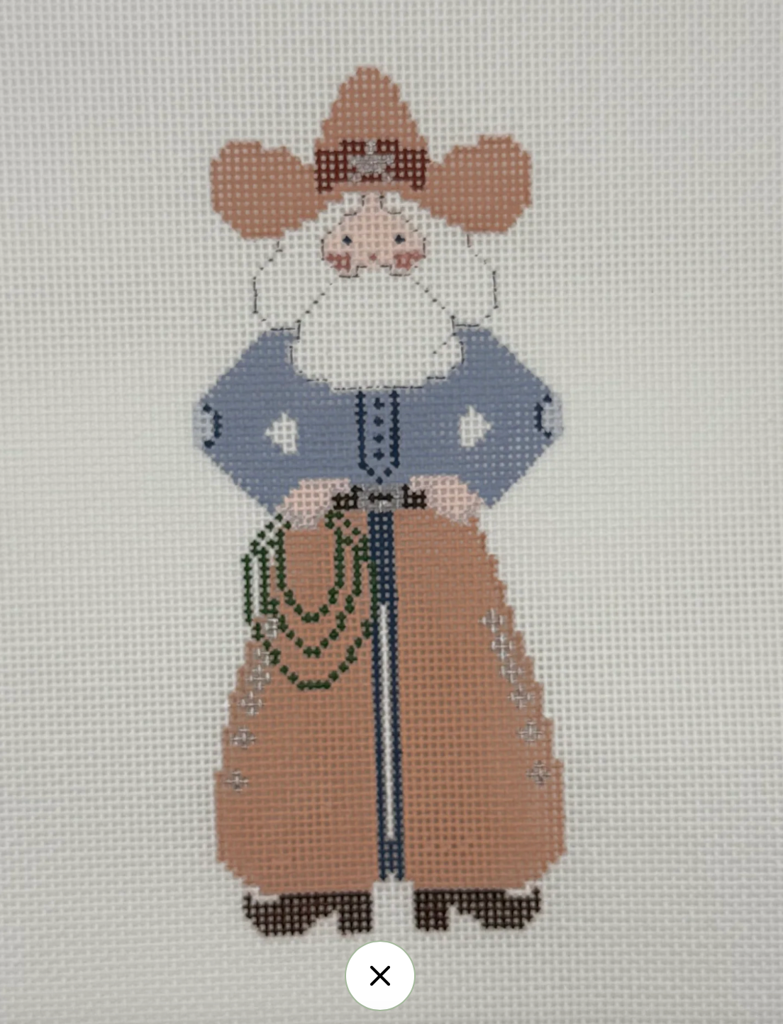 Western Roping Santa Canvas
