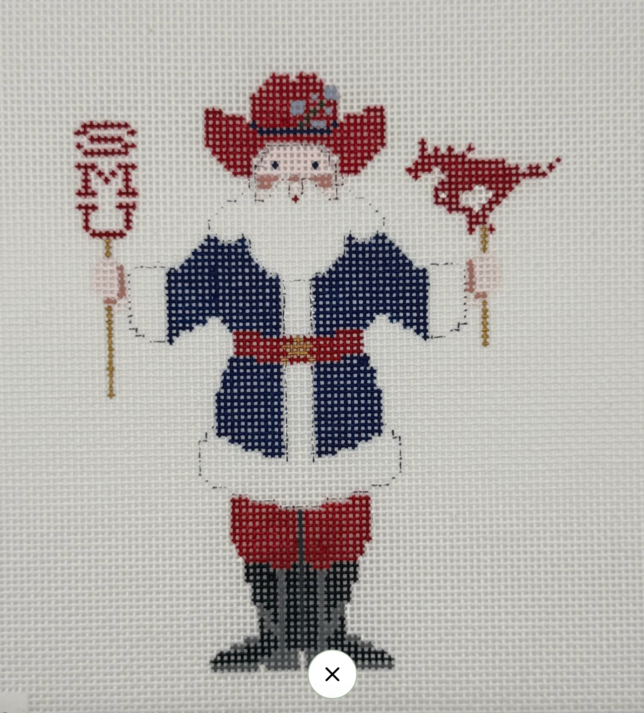 SMU Santa Canvas