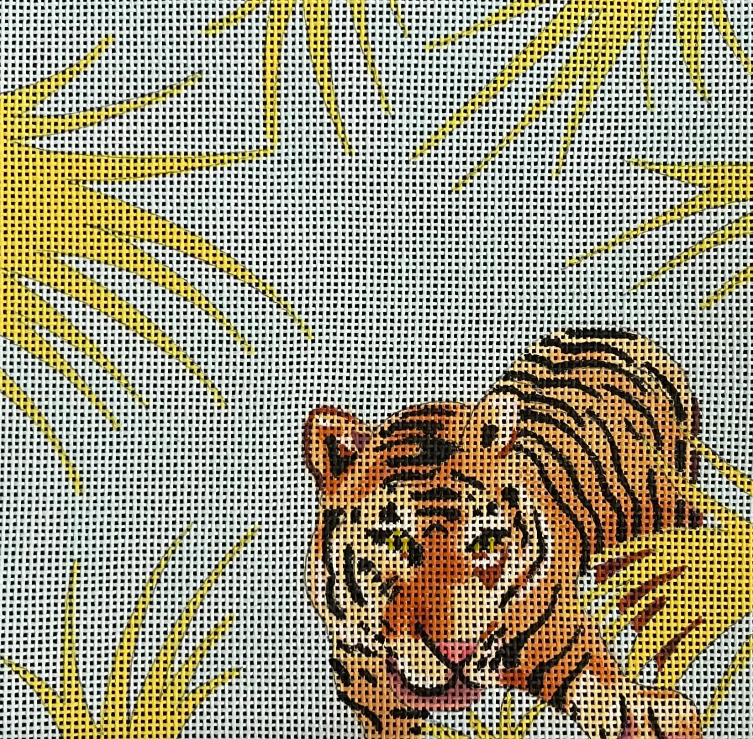 Tiger with Yellow Leaves Canvas