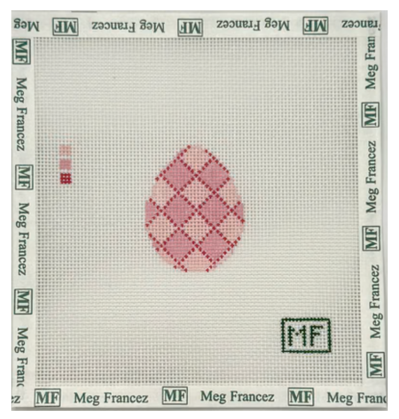 Pink Checkered Egg Mini Canvas
