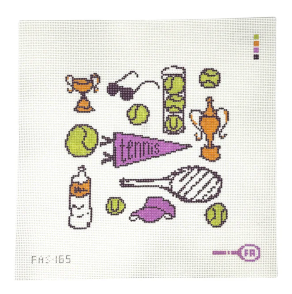 Tennis Toile 8" Square Canvas