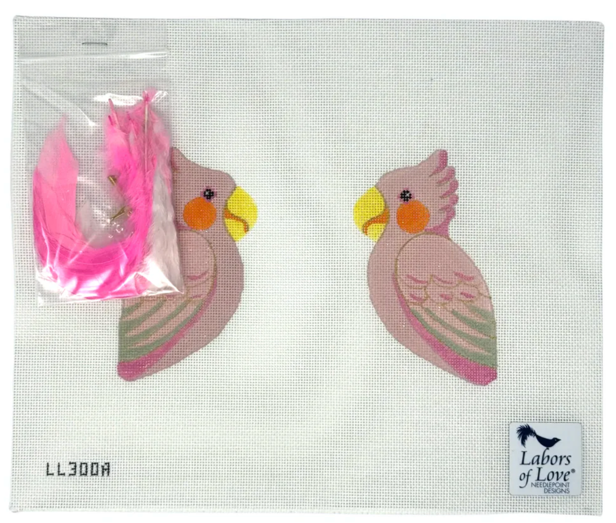 Pink Cockatoo Bird Double Sided Canvas