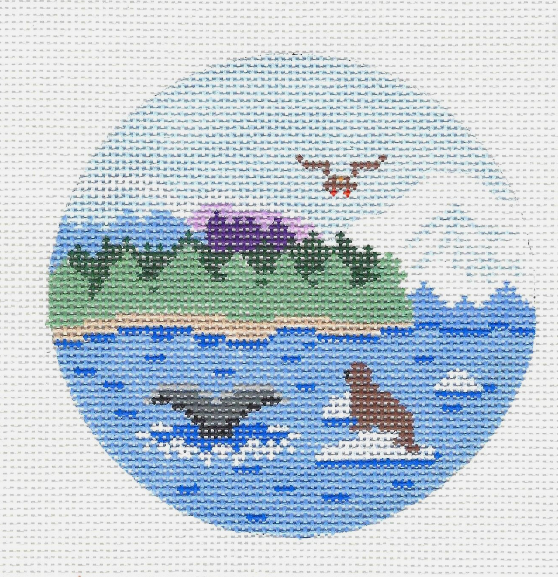 Alaska Travel Round Canvas