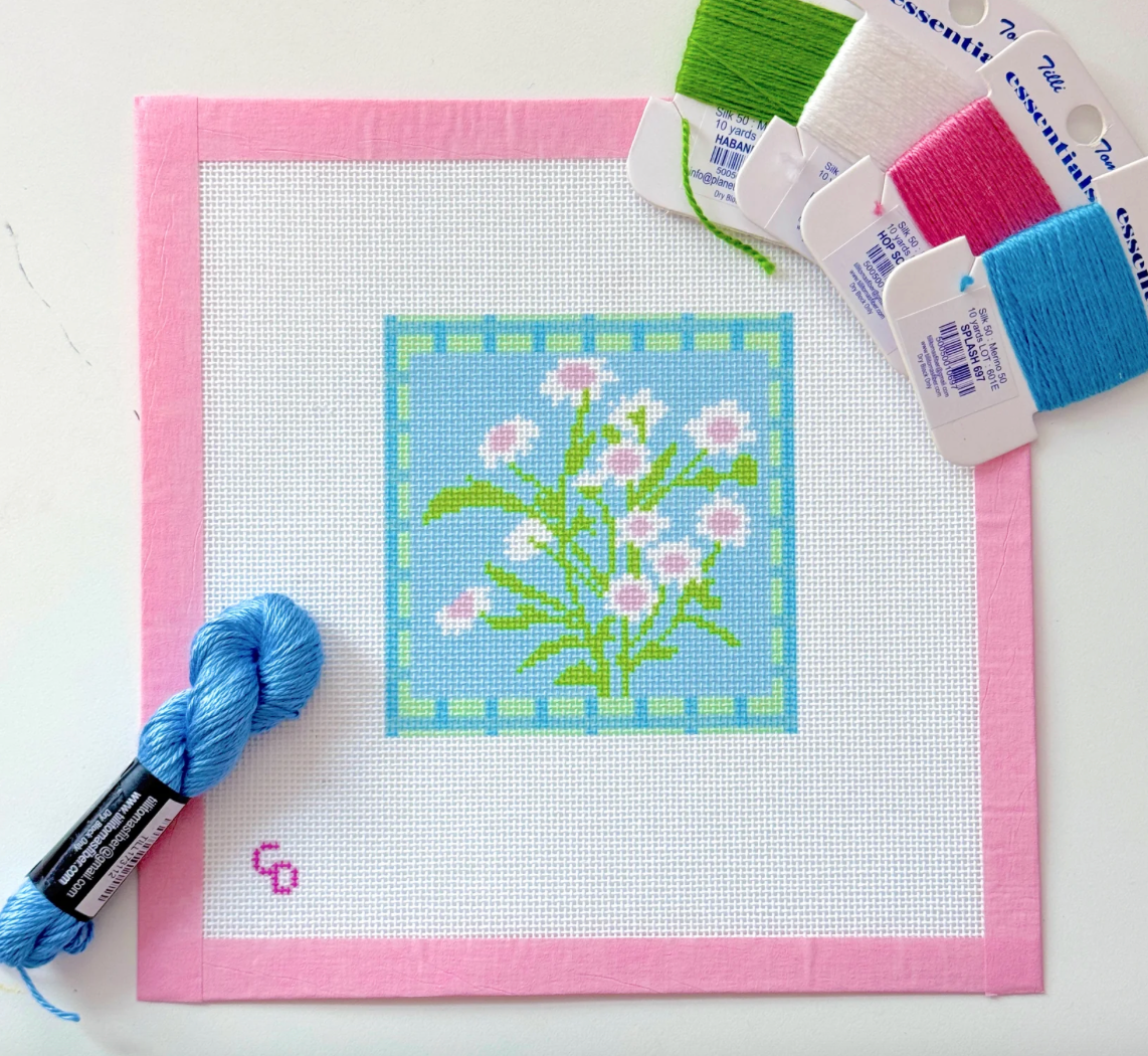 Blue Floral Canvas