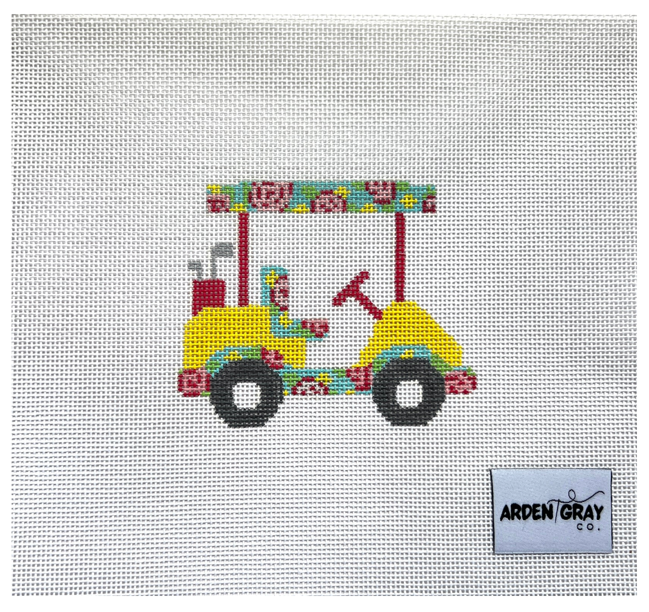 Colorful Golf Cart Canvas