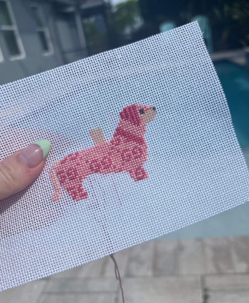Mini Pink Gucci Dog Canvas