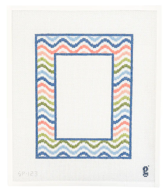 Rainbow Squiggle Frame Canvas