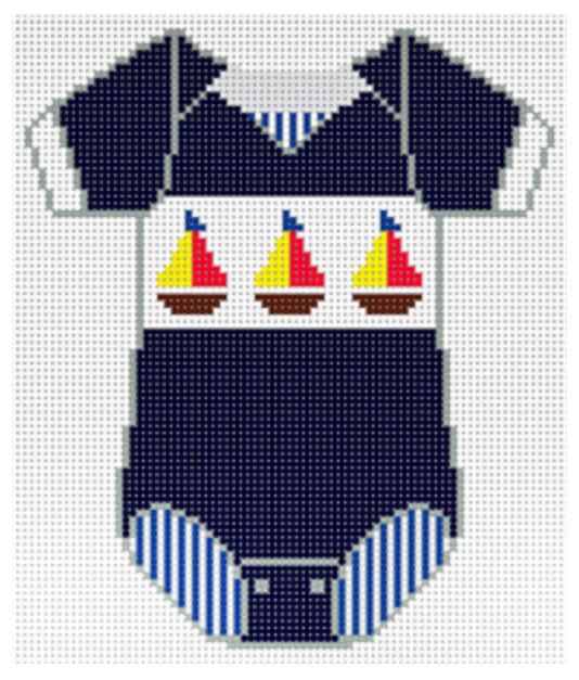 Baby Onesie - Sail Boat Canvas
