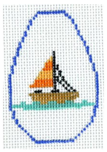 Sail Boat with Water Canvas + Keychain Kit