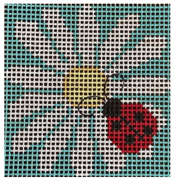 Ladybug + Flower Canvas
